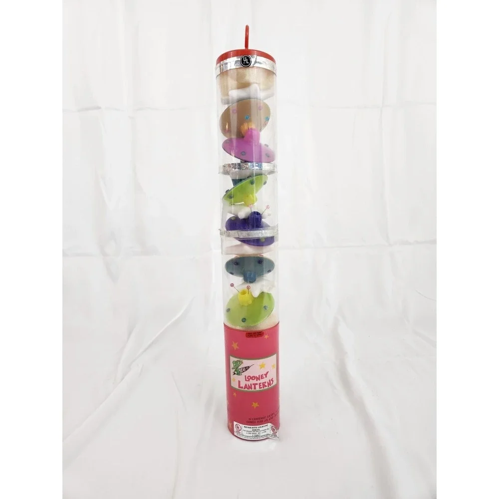 6 Retro Toy Spaceship + Stars‎ Looney Lantern Christmas Tree String Party Lights